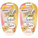 Bic Soleil Balance Razor For Women - Moisture Bars With Shea Butter - 2 Count Razors Per Package - Pack of 2 Packages Beauty & Personal Care BIC