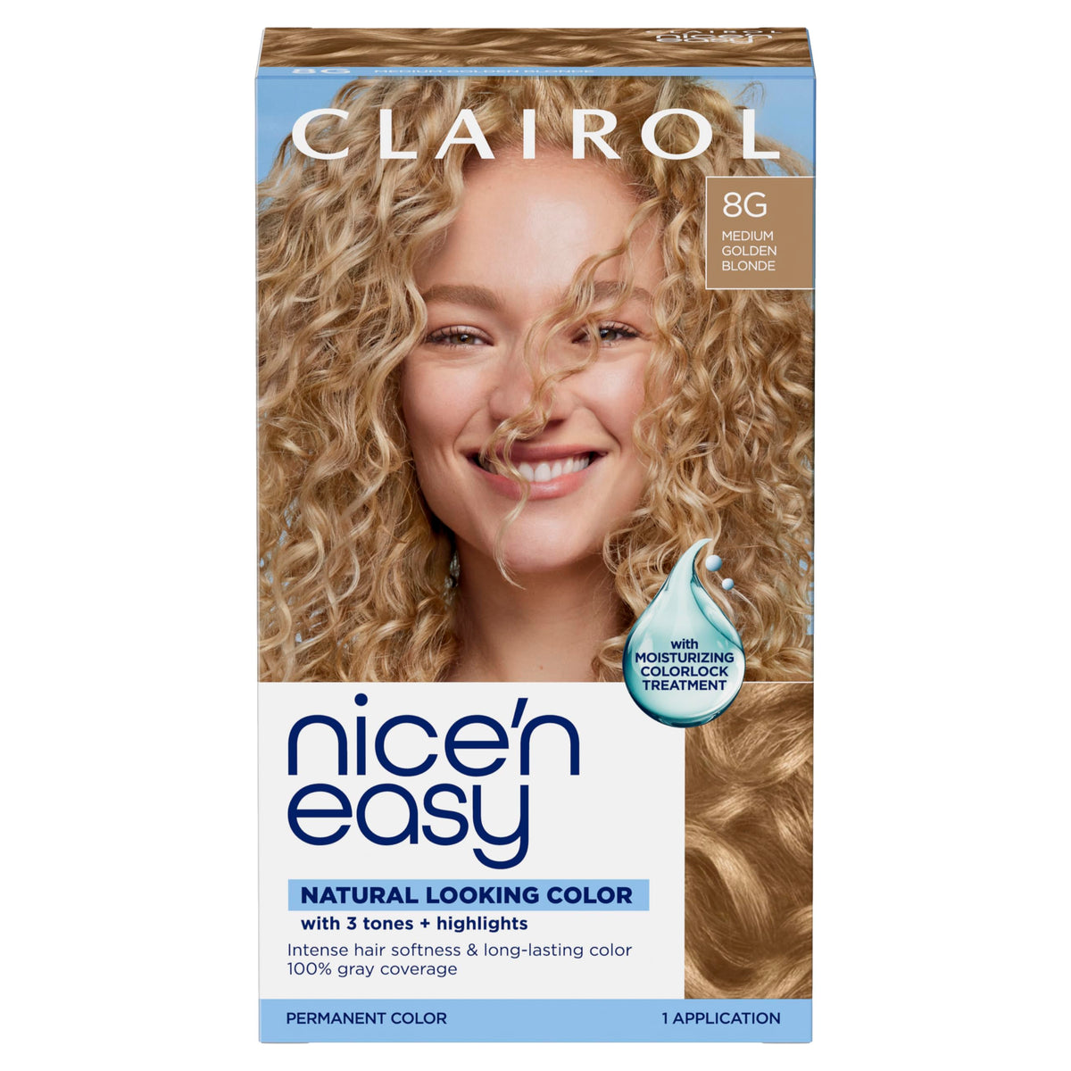 Clairol Nice'n Easy Permanent Hair Dye, 8G Medium Golden Blonde Hair Color, Pack of 1 - Packaging May Vary Beauty & Personal Care Clairol