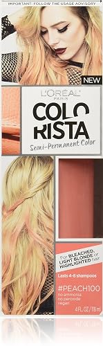 L'Oreal Paris Colorista Semi-Permanent for Light Blonde or Bleached Hair, #Peach Beauty & Personal Care L'Oreal Paris