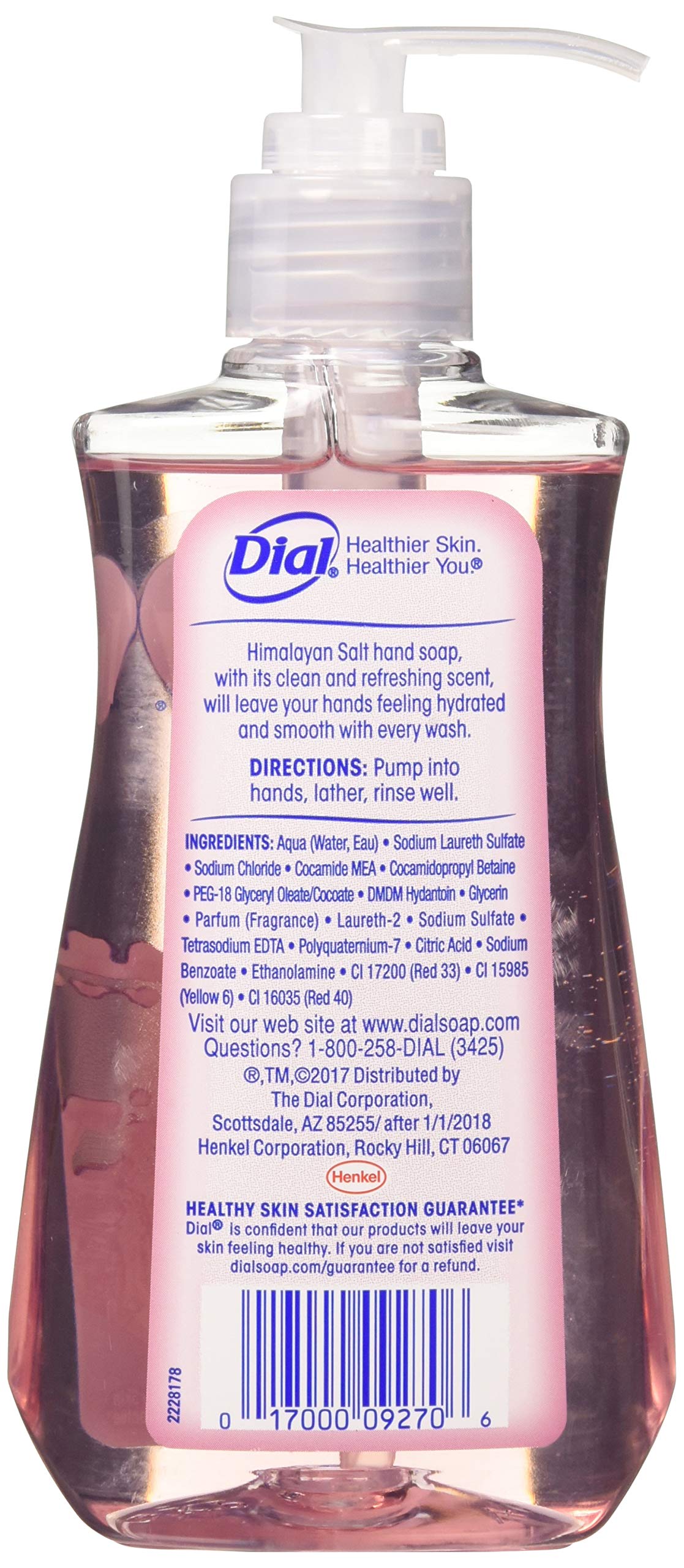 Dial Himalayan Pink Salt & Water Lily Hand Soap with Moisturizer 7.5 Oz. (Pack of 4) Beauty & Personal Care Dial