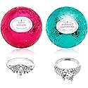 Mermaid Love Potion Bath Bombs Gift Set of 2 with Size 9 Ring Surprise Inside Each Made in USA Beauty & Personal Care Jackpot Candles