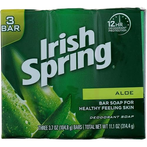 Irish Spring Deodorant Soap Aloe 4 oz. 3-Count (Pack of 18) Beauty & Personal Care Irish Spring