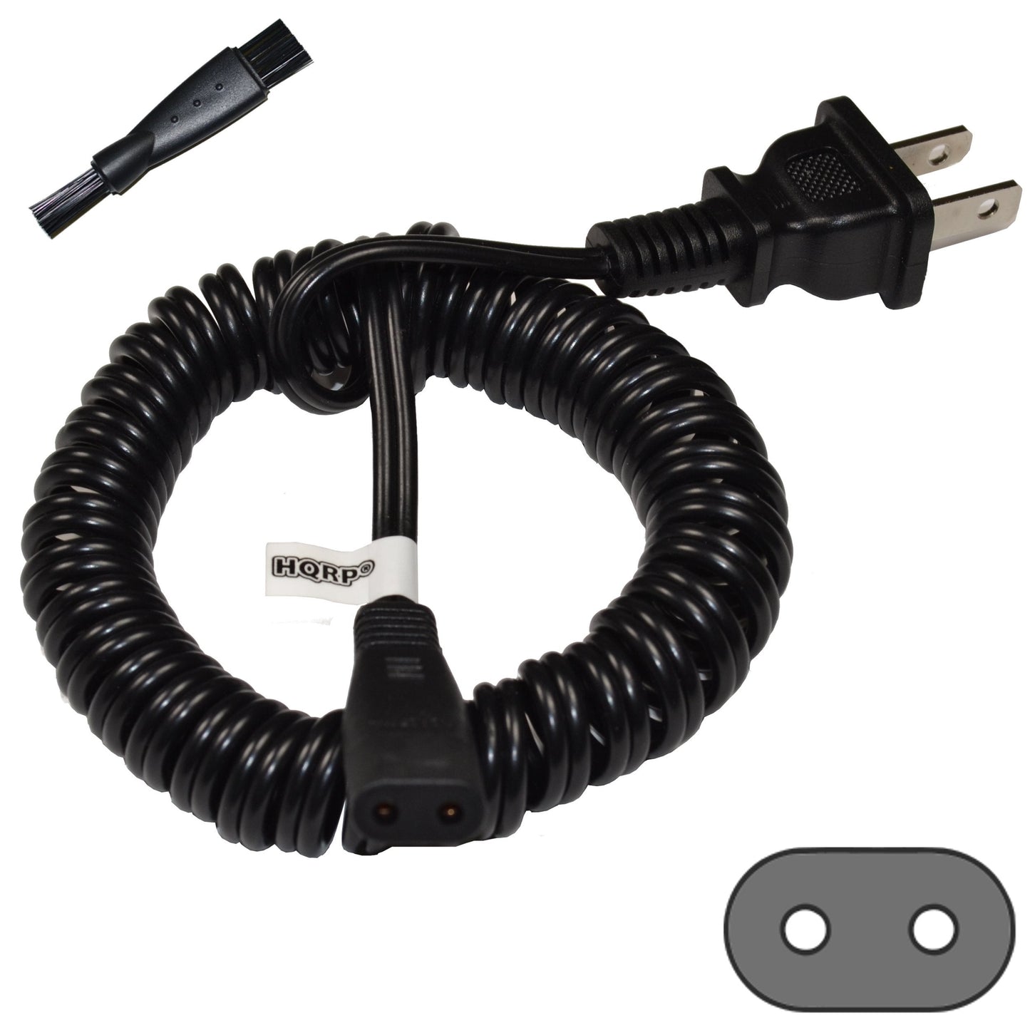 HQRP AC Power Cord Works with Philips Norelco 6945XL 6948XL 725RL 885RX HP1311 HP1605 HQ4821 HP1615 835RX Shaver Lead Mains Cable + HQRP Cleaning Beauty and Personal Care HQRP