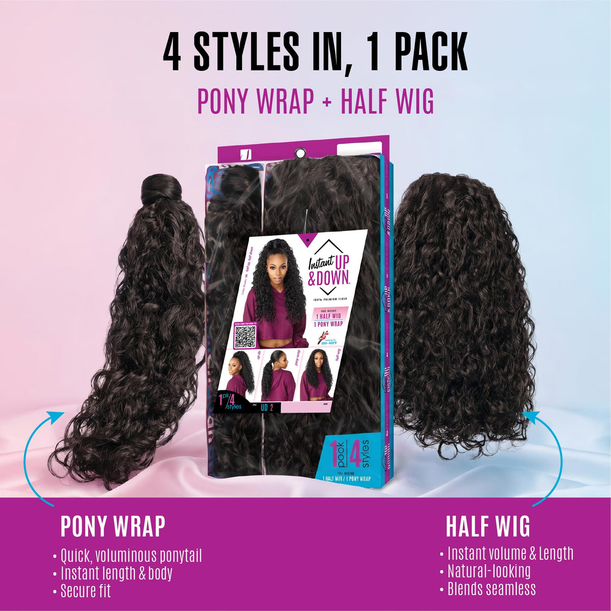 Sensationnel Instant Updown Halfwig Pony-Iud 2, T2/COPPER