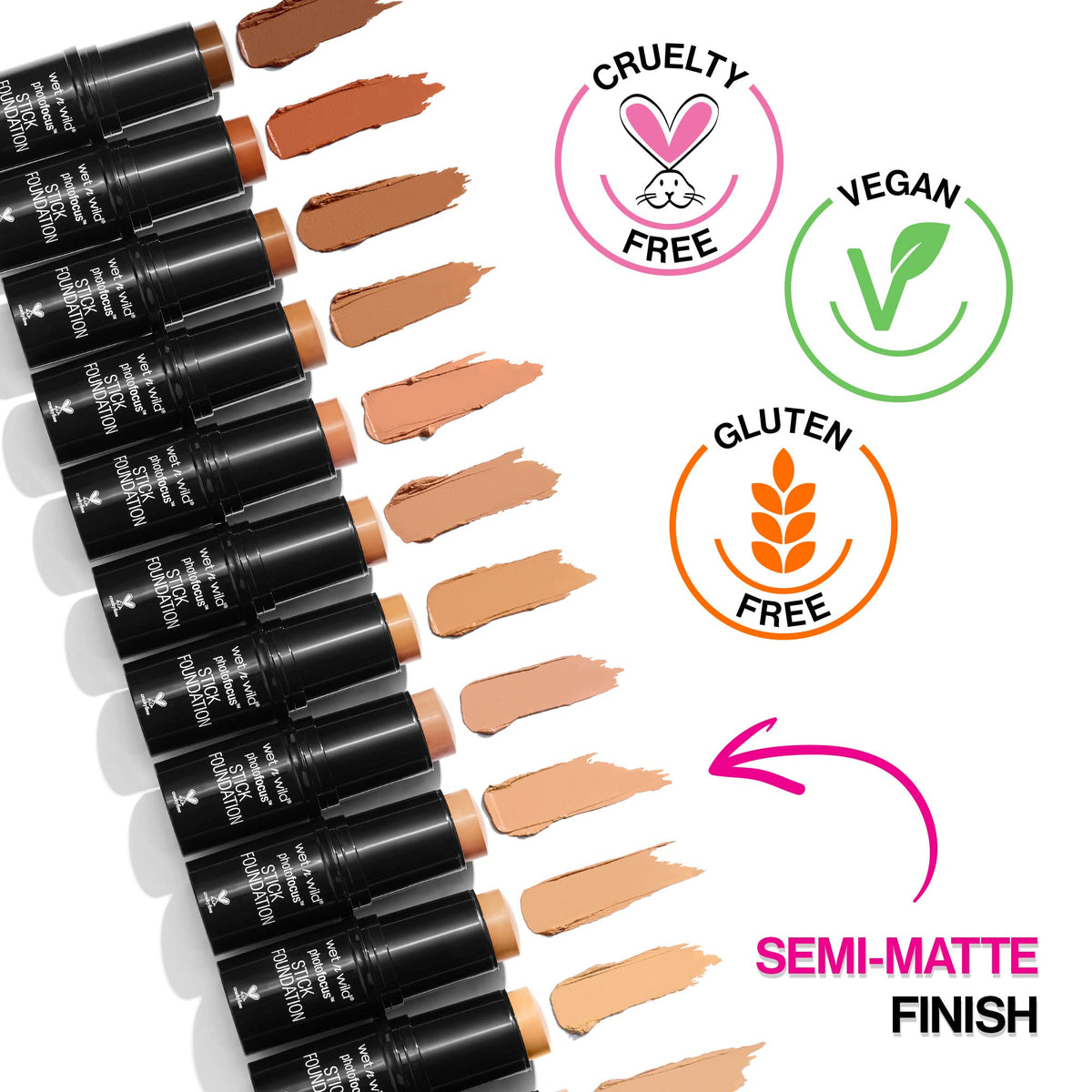 wet n wild Photo Focus Matte Foundation Stick Makeup, Porcelain | Vegan & Cruelty-Free Beauty & Personal Care wet n wild