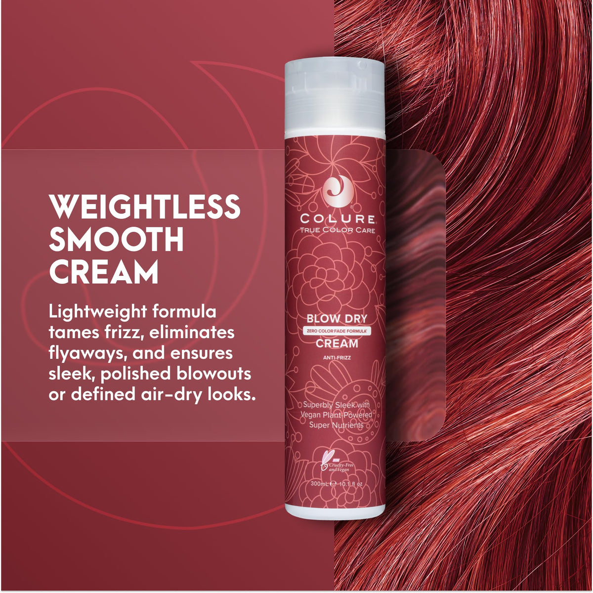 COLURE Blow Dry Cream, 10 Fl Oz - Anti Frizz Heat Protectant Styling Crème & Smoothing Formula for Color Treated Hair Beauty & Personal Care COLURE