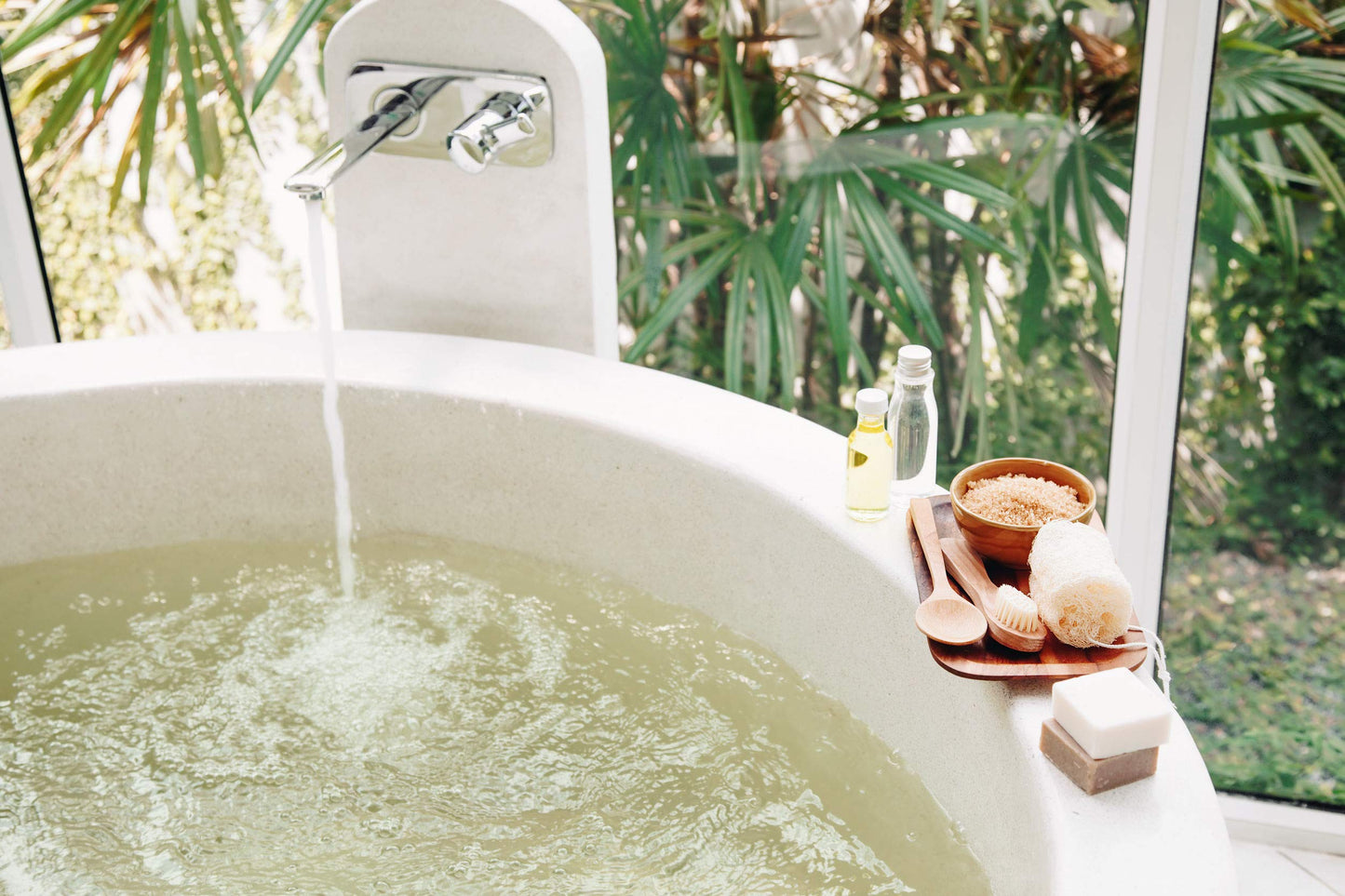 Oatmeal Milk and Honey Foaming Bath Salt with Pure Goat's Milk - Hydrating and Relaxing Bubbles with Coconut, Grape and Sweet Almond Oil - Handmade in Beauty and Personal Care Organic Botanical