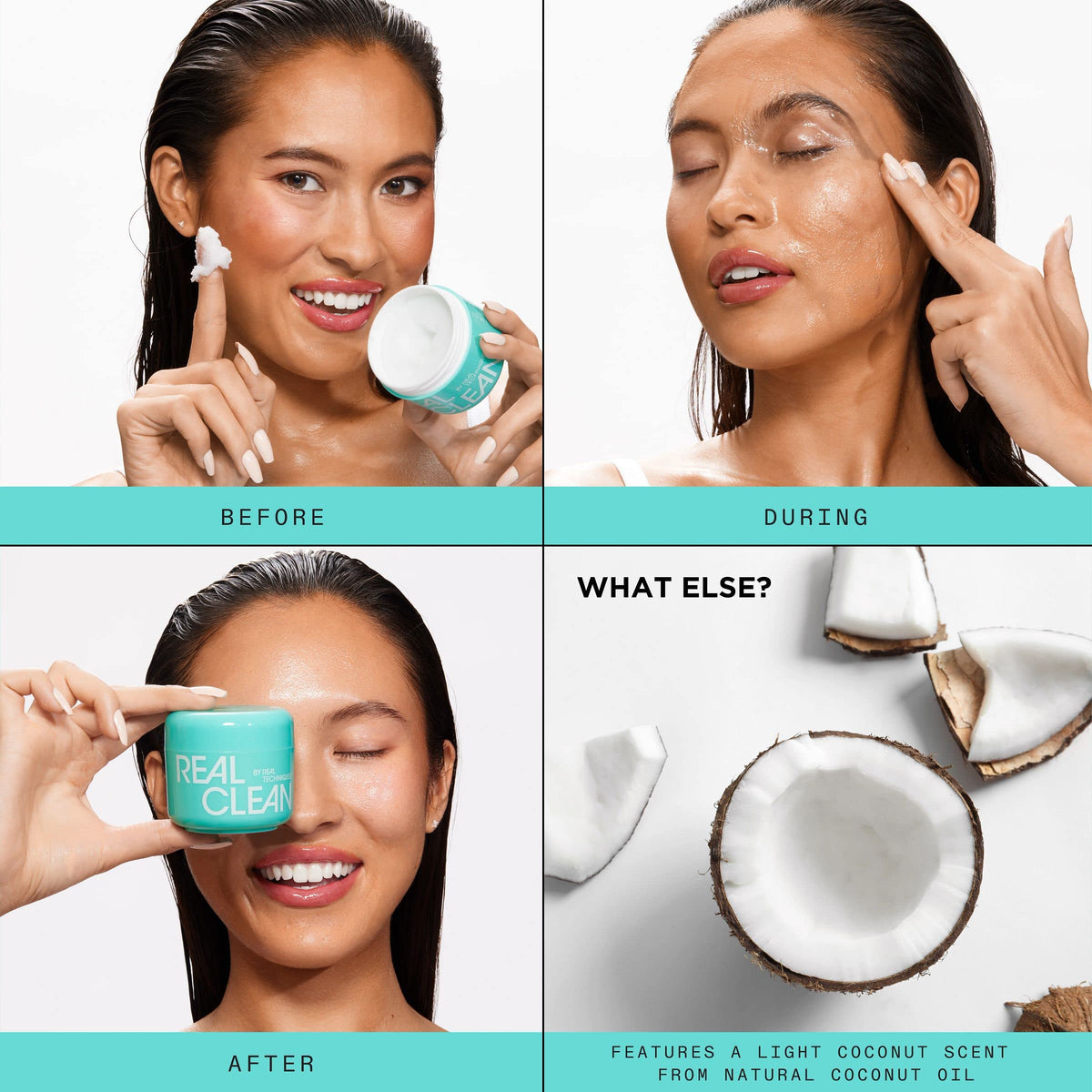 Real Techniques Real Clean Face Erase Makeup Removing Balm, Cleansing Balm