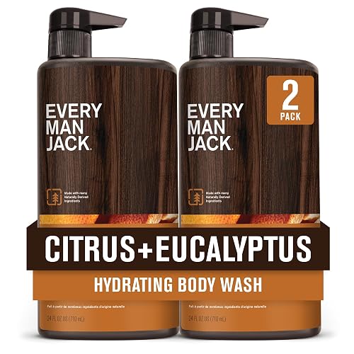 Every Man Jack Nourishing Citrus + Eucalyptus Mens Body Wash for All Skin Types - Naturally Derived Ingredients - Cleanse and Hydrate Skin Beauty & Personal Care Every Man Jack