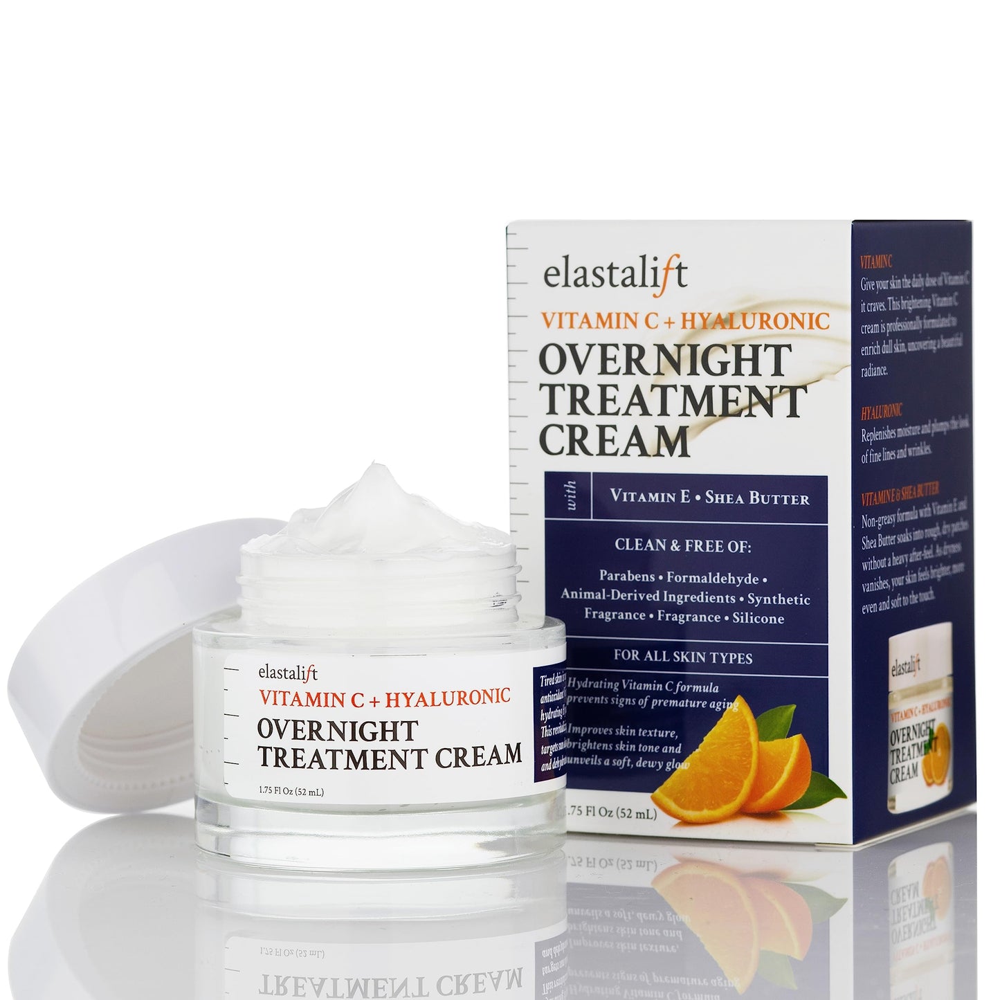 Elastalift Renewing Night Cream | Brightening Vitamin C Cream + Hyaluronic Acid Moisturizer For Face | Oil-Free Overnight Correcting Facial Treatment Beauty & Personal Care Elastalift