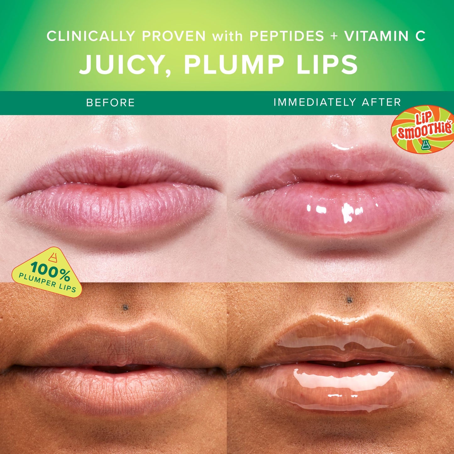 Farmacy Vitamin C + Peptide Hydrating Lip Balm - Lip Smoothie Moisturizing + Plumping Treatment - Smooths Lines with a High-Gloss Finish - Pear Kiwi Beauty and Personal Care Farmacy