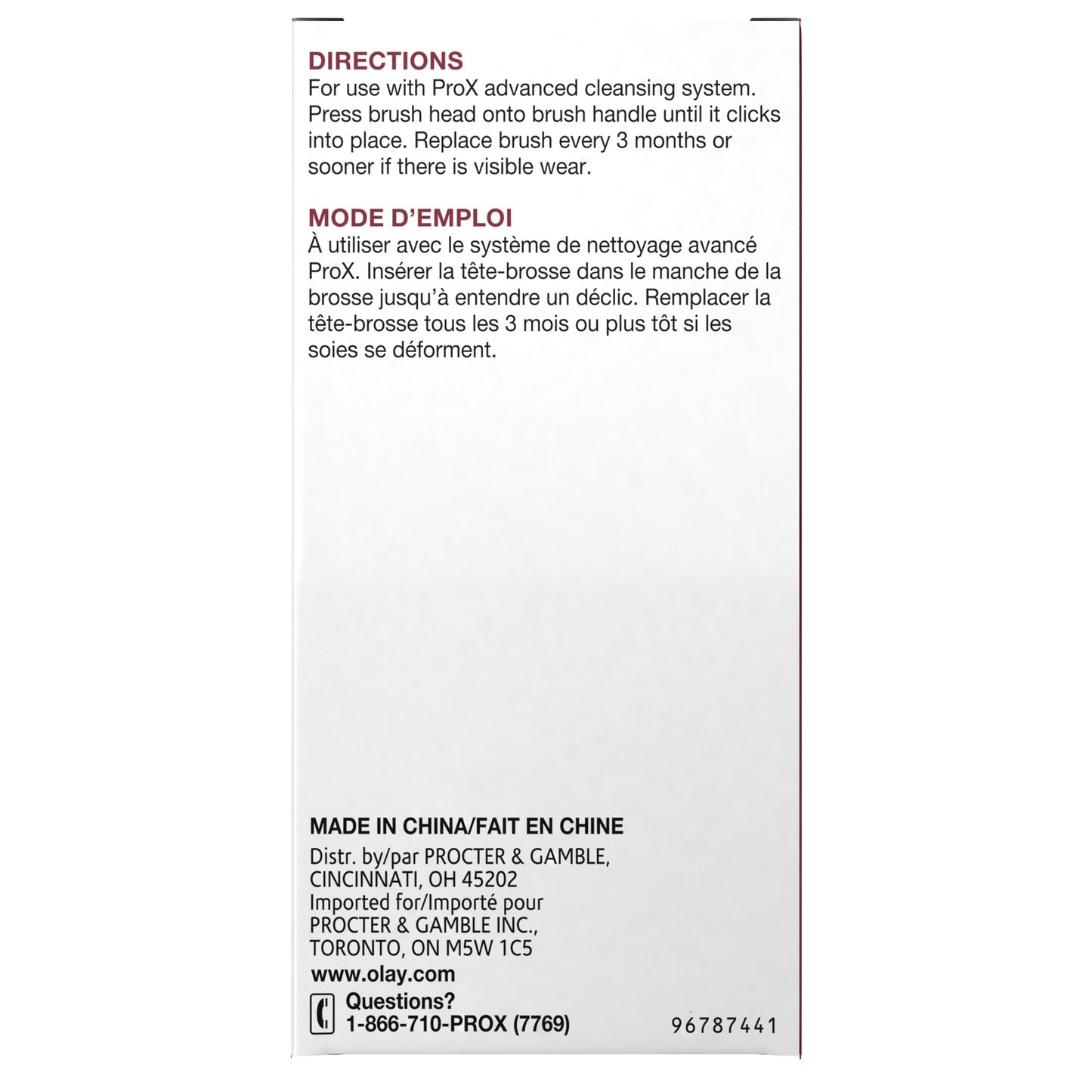Olay ProX Face Brush Advanced Facial Cleansing System Replacement Brush Heads, 2 Count Beauty & Personal Care Olay