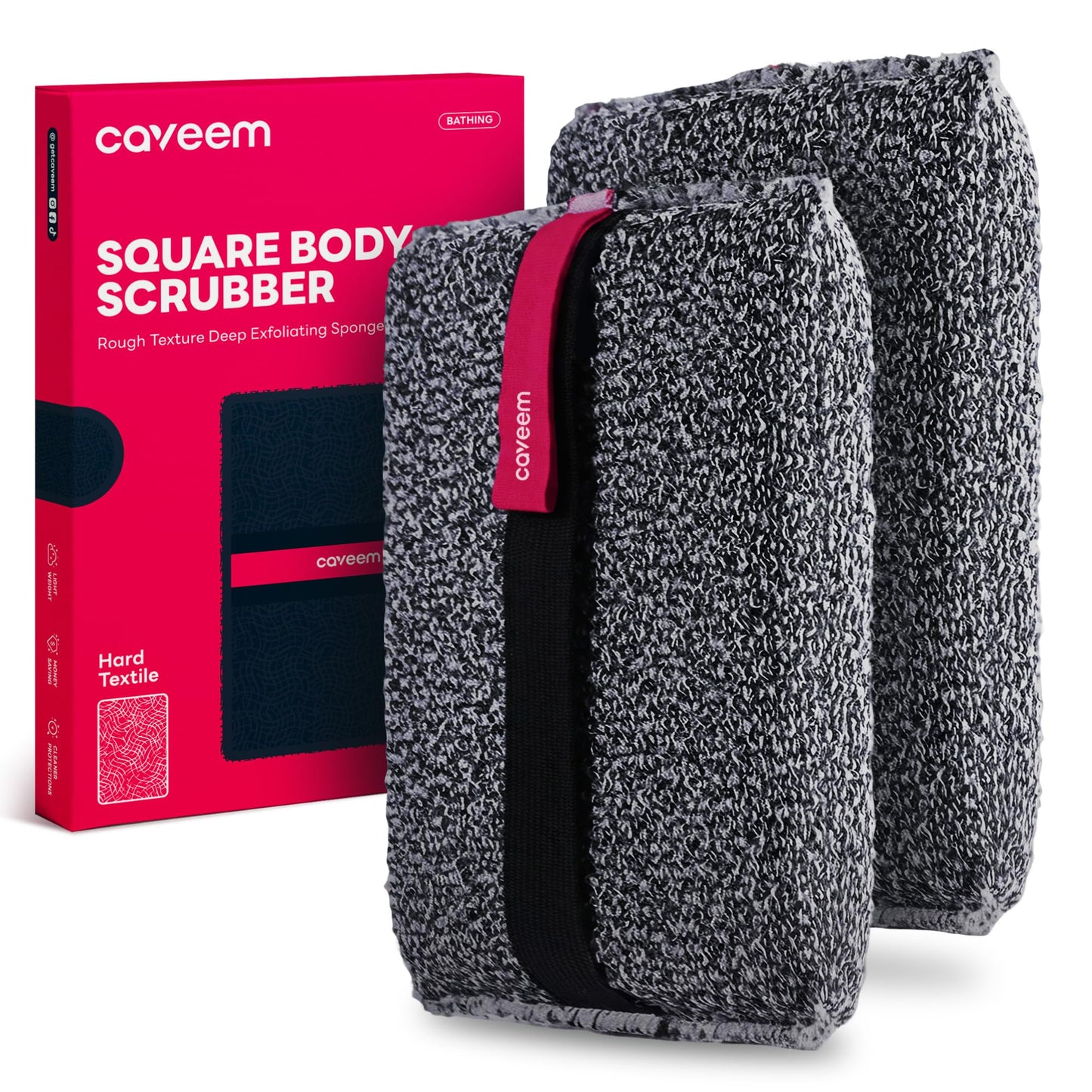 Caveem Exfoliating Body Scrubber, Rough Exfoliation Body Exfoliator Sponge for Remove Dead Skin, Body Exfoliating Sponges, Bath and Body Exfoliate Beauty and Personal Care CAVEEM Default Title
