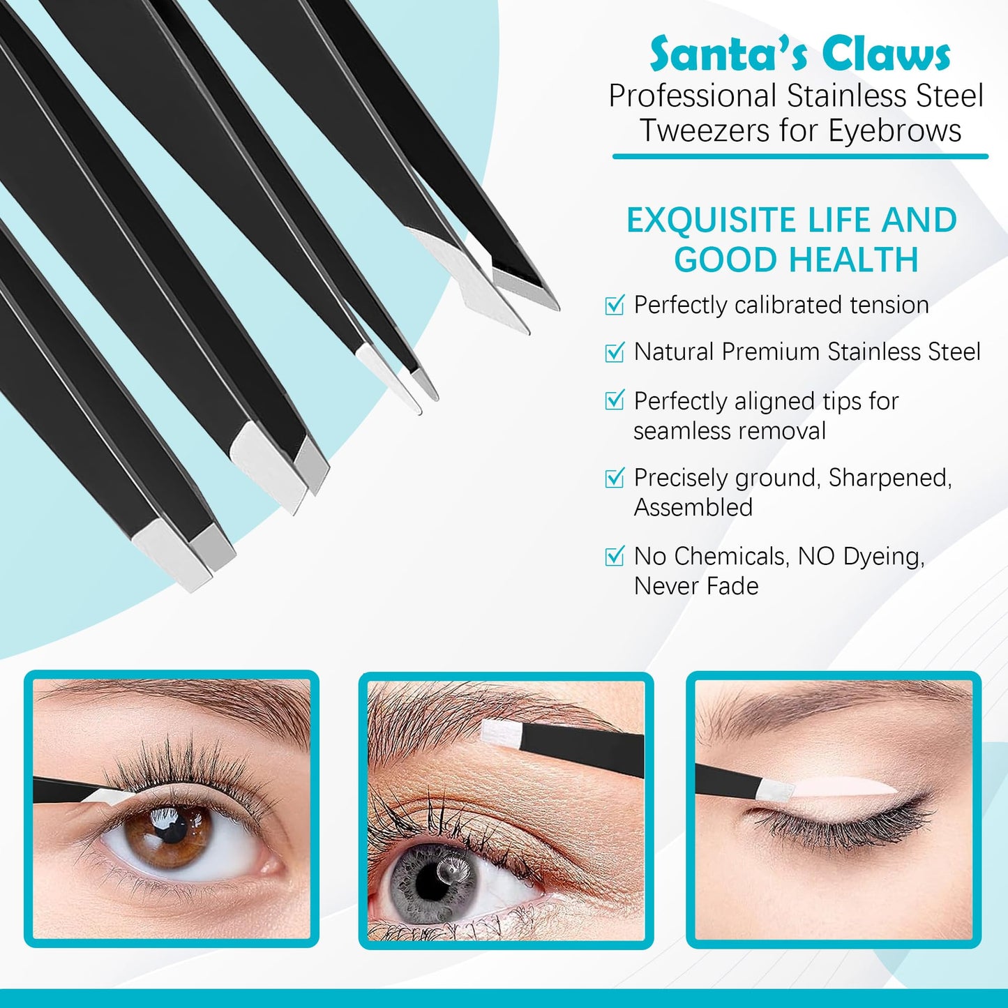 Tweezers for Women, Stocking Stuffers for Women Men Adults, Womens Gifts for Christmas White Elephant Gift Mom Santa Funny Stuffer Her Girls Teens Dad Beauty & Personal Care ZALIK