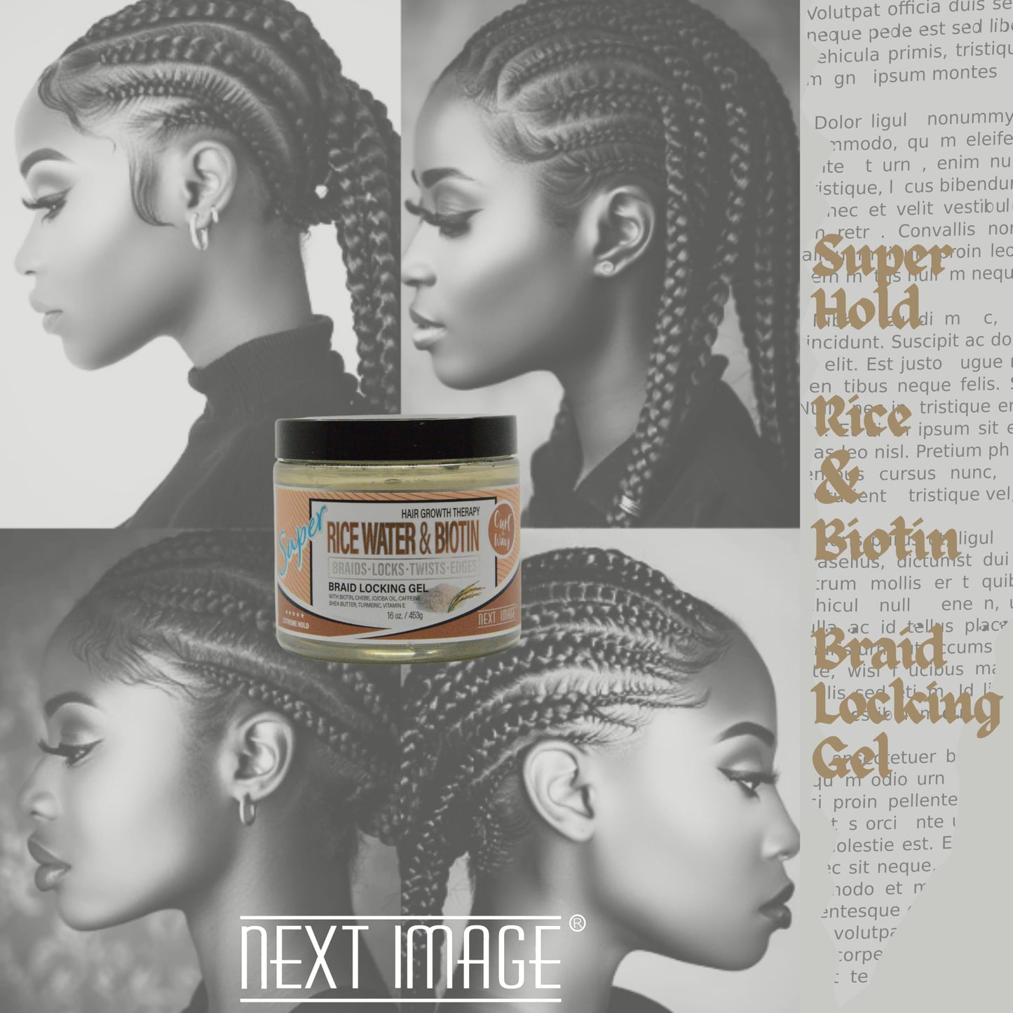 NEXT IMAGE - Braid Locking Gel Super Hold [Rice Water] Beauty & Personal Care NEXT IMAGE