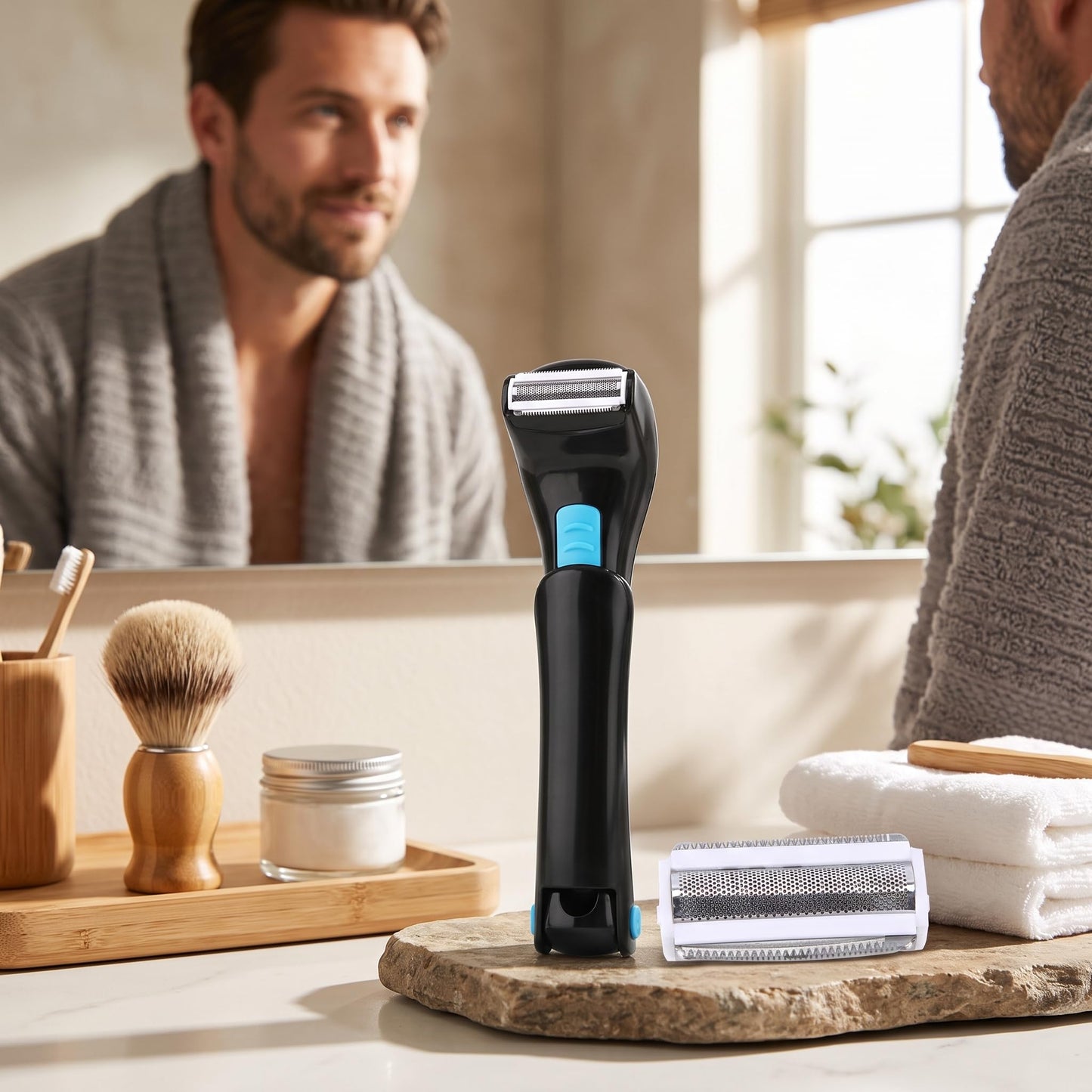 KENANLAN Electric Back Shaver Replacement Foil Head,Professional Portable Replacement Foil Head Accessory for Body Back Hair Grooming JM05276 Beauty and Personal Care KENANLAN