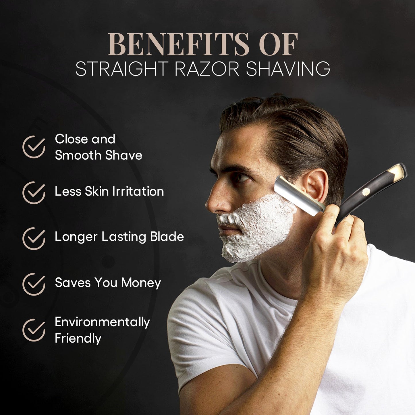 Naked Armor King Arthur Gold Straight Razor Kit - Complete Shaving Kit with Shave Ready Straight Razors for Men, Strop, Stand, Soap, Brush, Bowl Beauty and Personal Care Naked Armor