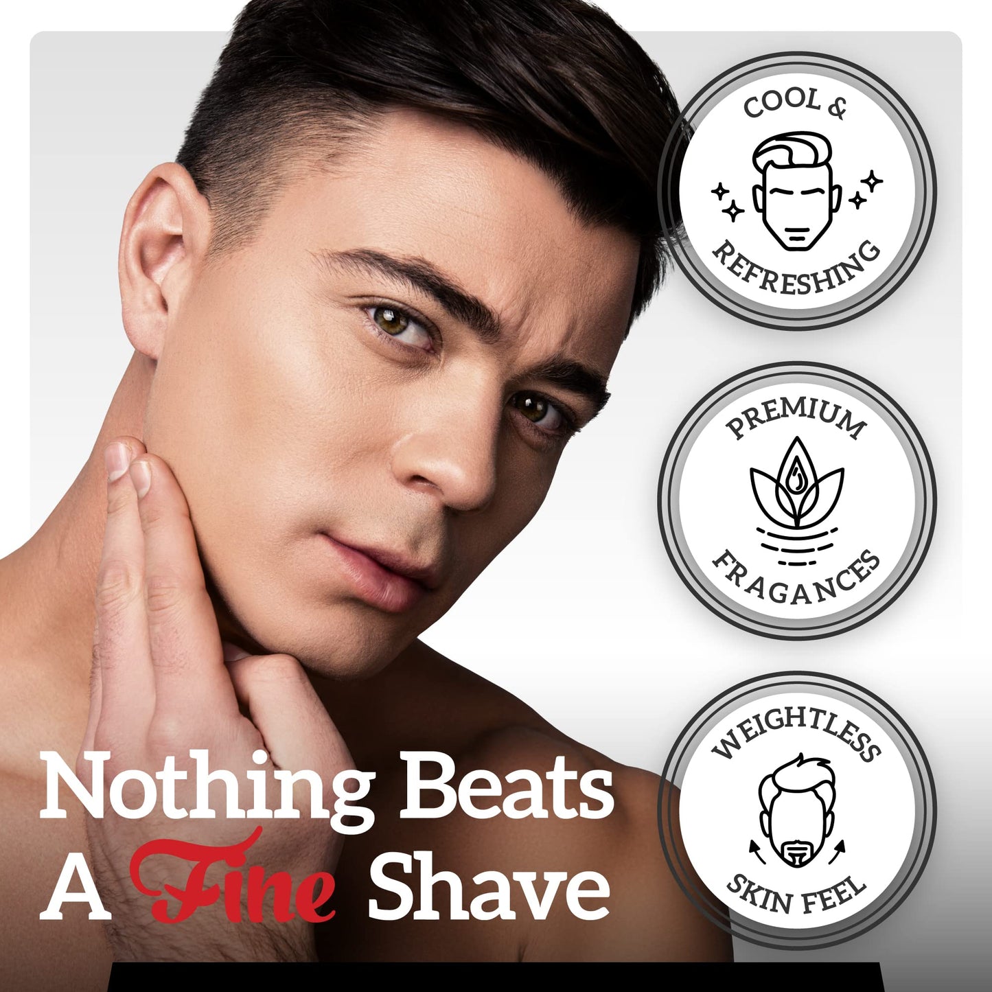 Fine Men's Aftershave - Barber Blue Fragrance, Soothing & Toning Post Shave Balm, Calms Razor Burn, Classic Barbershop Feel Alcohol-Based Formula Beauty and Personal Care Fine