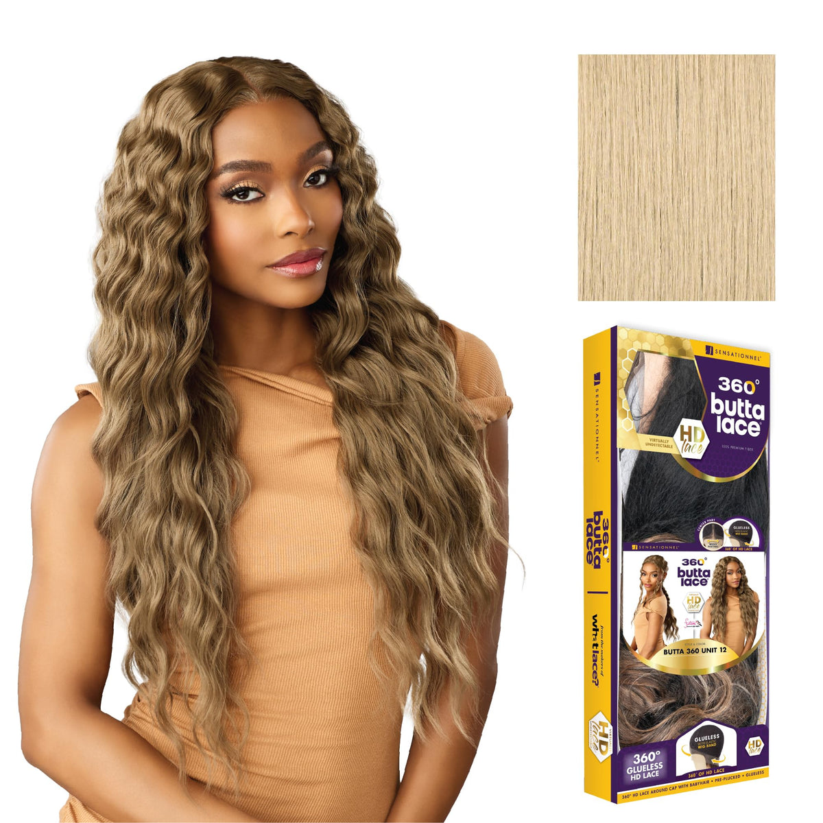 Sensationnel Butta 360 LaceWig-Unit 12, BEIGEBLONDE