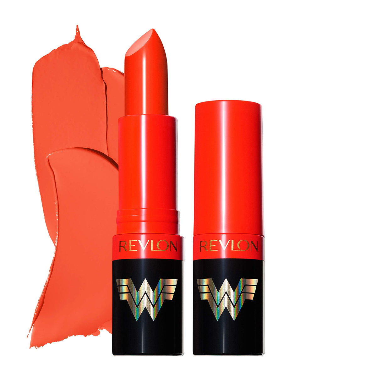 REVLON x WW84 Wonder Woman Super Lustrous Lipstick with Vitamin E and Avocado Oil, Matte Lipstick in Nude, 004 Strike First, 0.15 oz Beauty & Personal Care REVLON