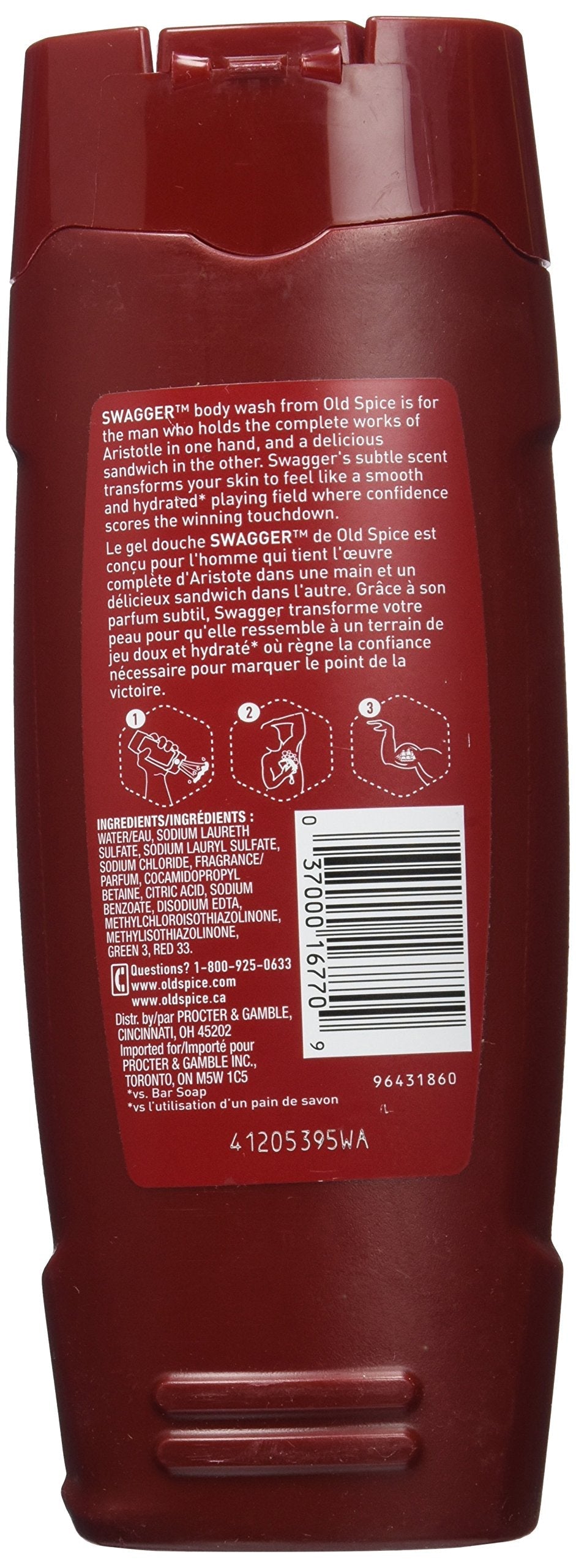 Old Spice Red Zone Body Wash - Swagger - 16 oz (PG-1139) Beauty & Personal Care Old Spice