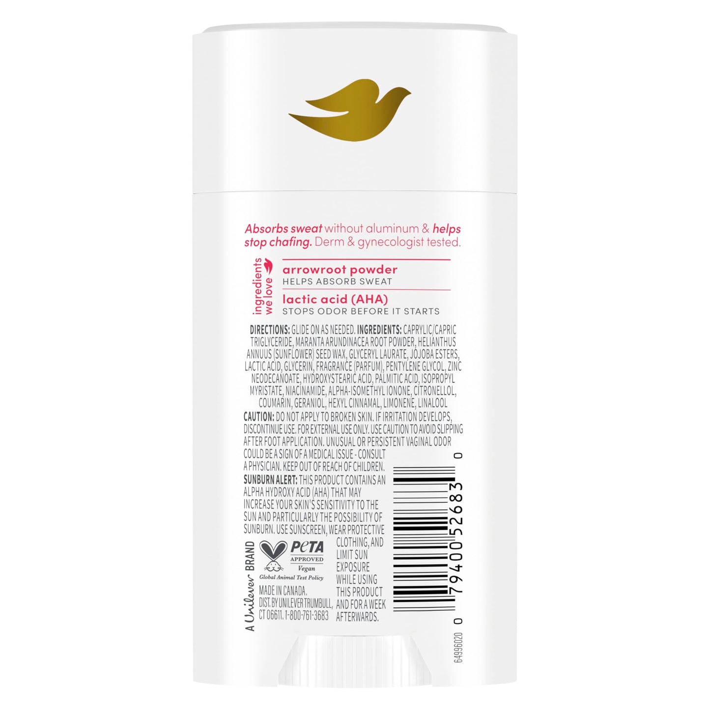 Dove Whole Body Deodorant Stick for Women, Anti-Chafe, Berry Blush, 2.4 oz Beauty and Personal Care Dove