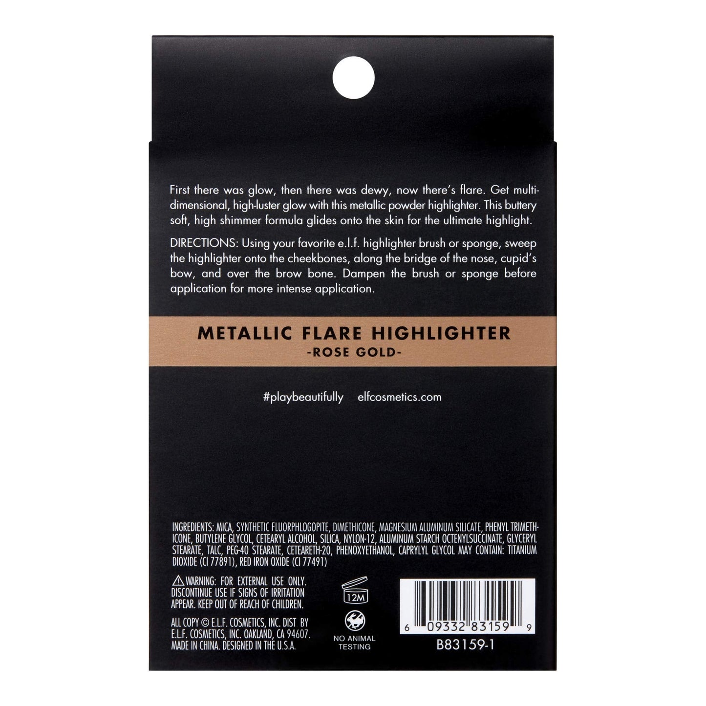 e.l.f. Metallic Flare Highlighter Versatile Jelly-like Formula, Multi-Dimensional, Buttery Soft, Applies Wet or Creamy Rose Gold, 0.18 Ounce Beauty & Personal Care e.l.f.