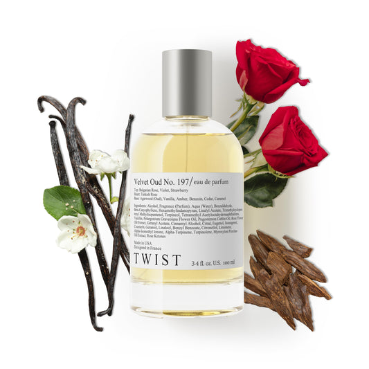 Twist Velvet Oud No. 197 - Inspired by MFK's Oud Satin Mood, Long Lasting Perfume for Women and Men, Arabian Oud & Rose Fragrance, Paraben-Free Beauty & Personal Care HOUSE OF TWIST