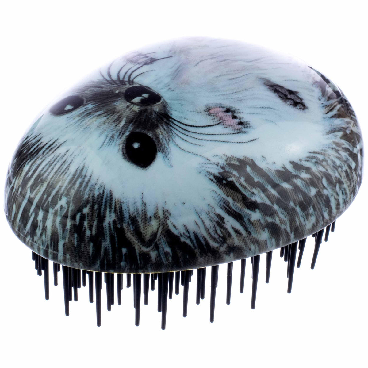 Kent PHOG Pebble Scalp Massager Shampoo Brush and Travel Size Detangling Brush - Scalp Scrubber for Dandruff and Kids' Hair Detangler (Hedgehog)
