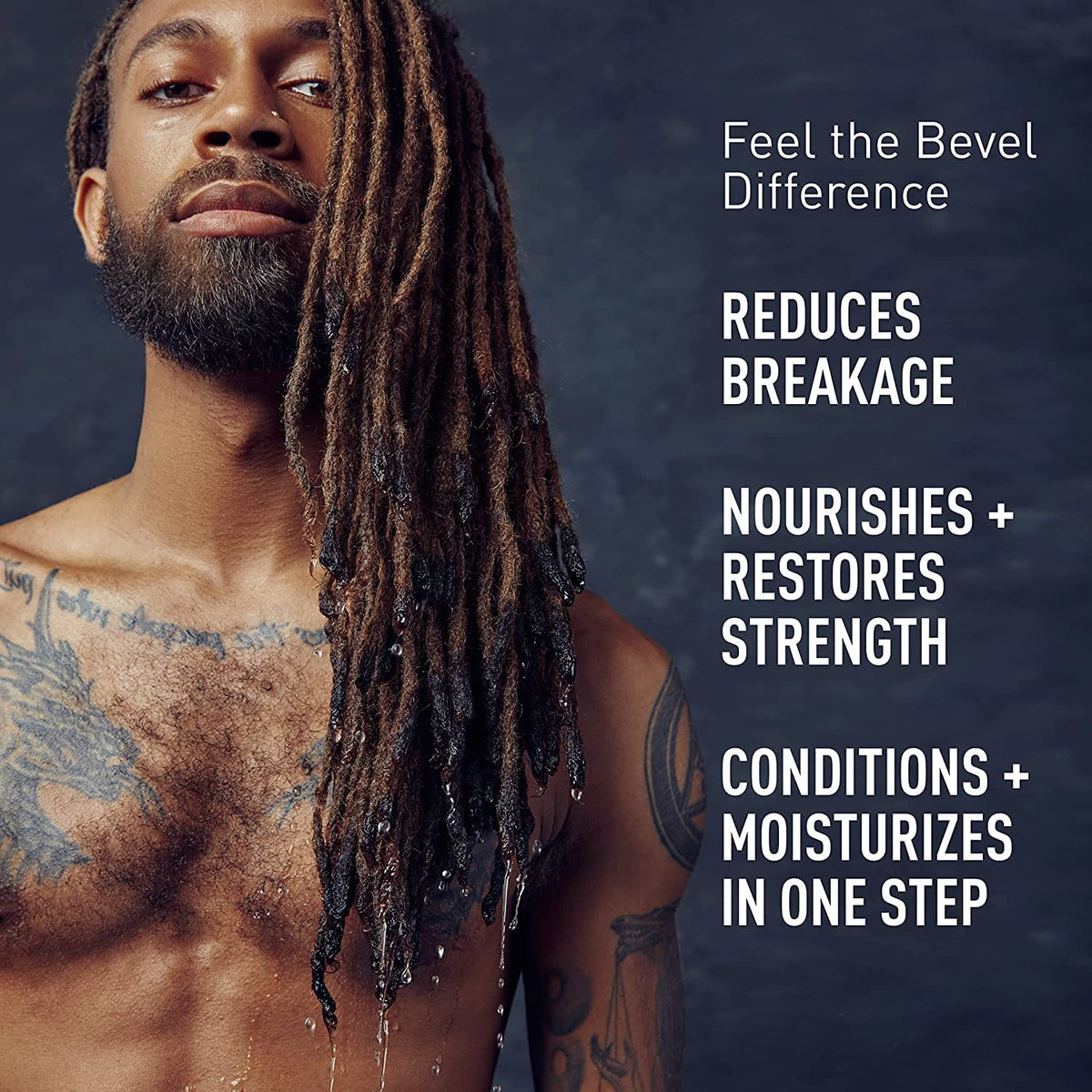 Bevel 2-n-1 Shampoo and Conditioner for Men with Hemp Seed Oil and Biotin