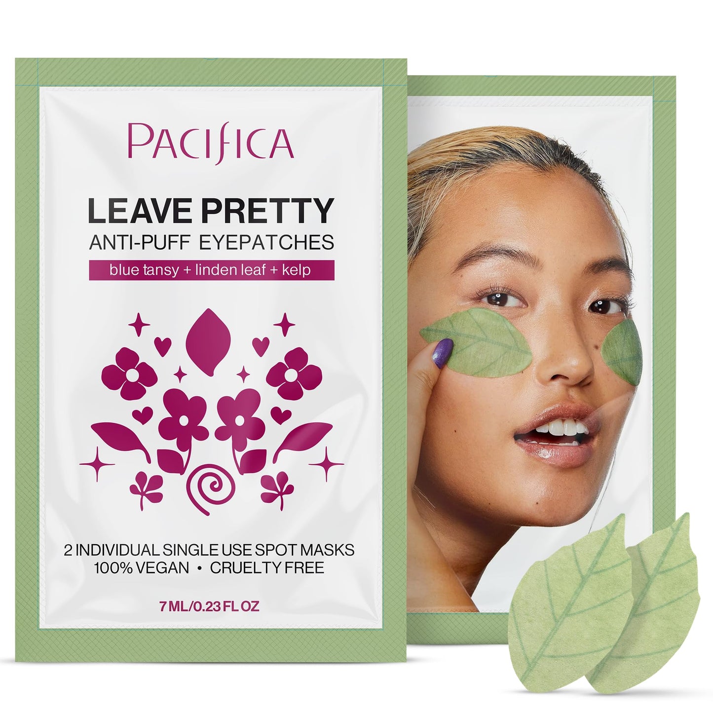 Pacifica Undereye Spot Serum Mask - Leave Pretty Anti-Puff Eye Patches with Vitamin C & Kelp, Hydrating Under-Eye Masks for Dark Circles & Puffiness Beauty & Personal Care Pacifica