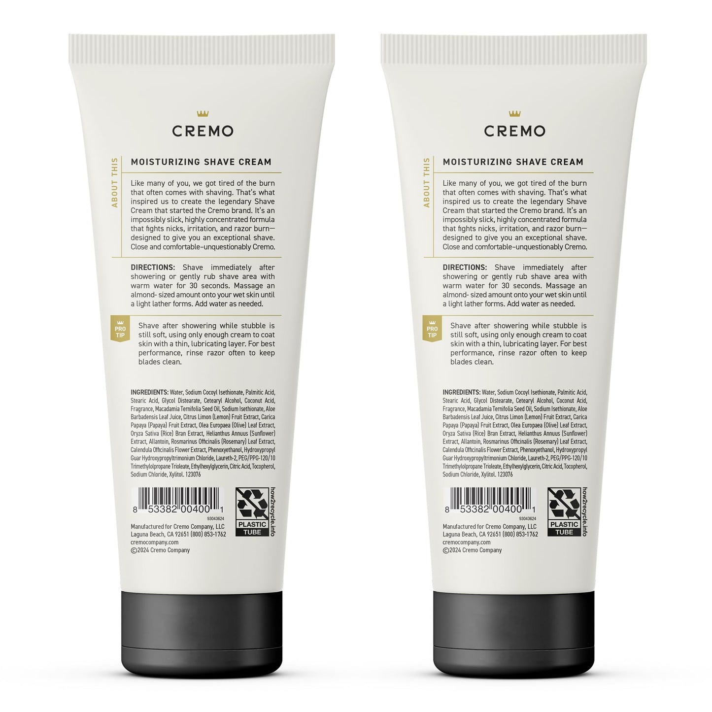 Cremo Shaving Cream Mens, Astonishingly Superior Ultra-Slick Shaving Cream for Men, Fights Nicks, Cuts And Razor Burn, 6 Fl Oz (2 Pack) Beauty and Personal Care Cremo