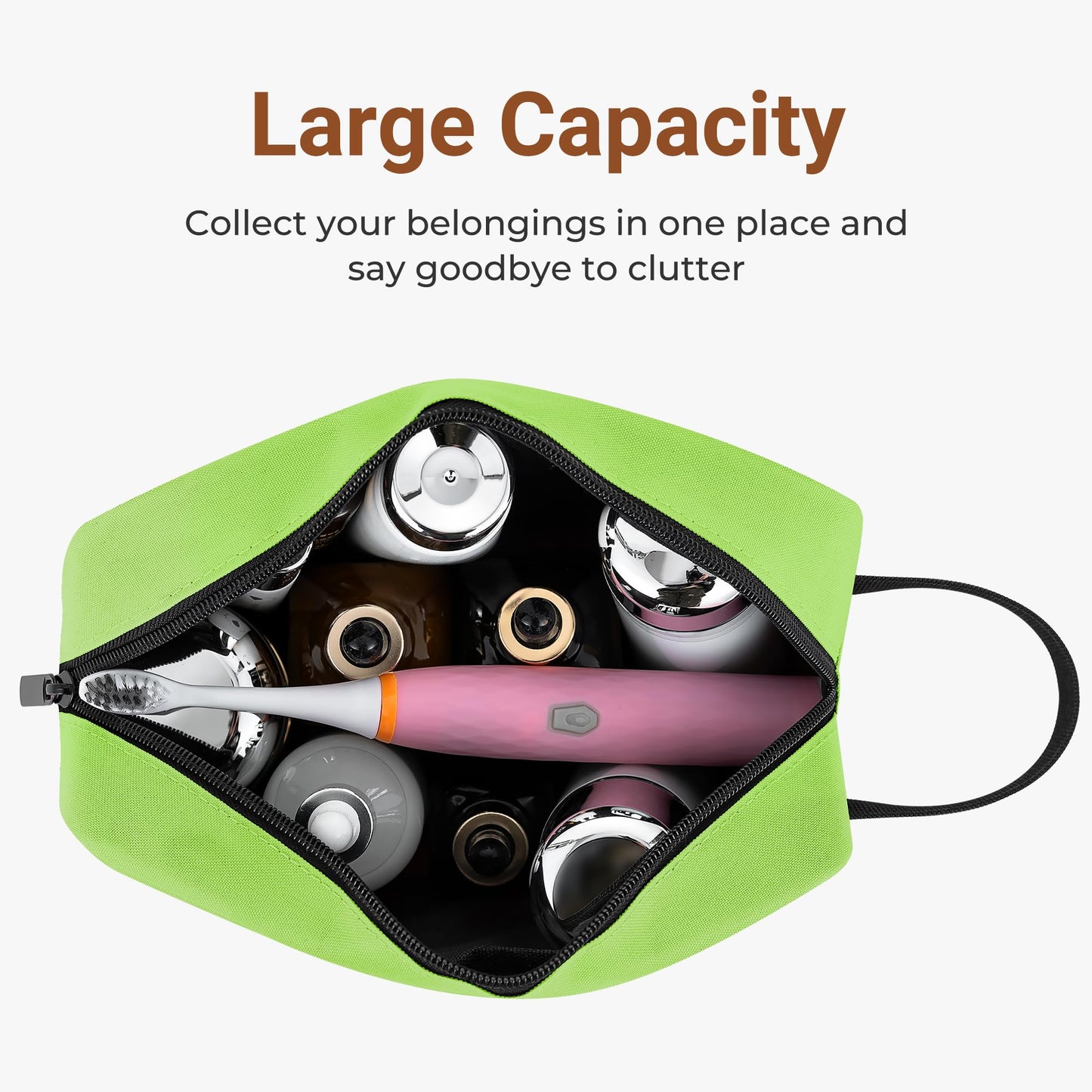 Elviros Travel Toiletry Bag for Women and Men,Lightweight Makeup Bag Hanging Dopp Kit with Shaving Compartment Cosmetic Organizer Small Tool Bag Beauty and Personal Care Elviros