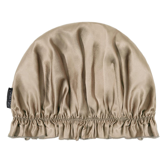 LILYSILK Silk Bonnet for Long and Cruly Hair Womens 100% Mulberry Silk Sleep Cap Ladies Hair Warp for Sleeping with Elastic Band Frills Silk Turban Beauty and Personal Care LilySilk