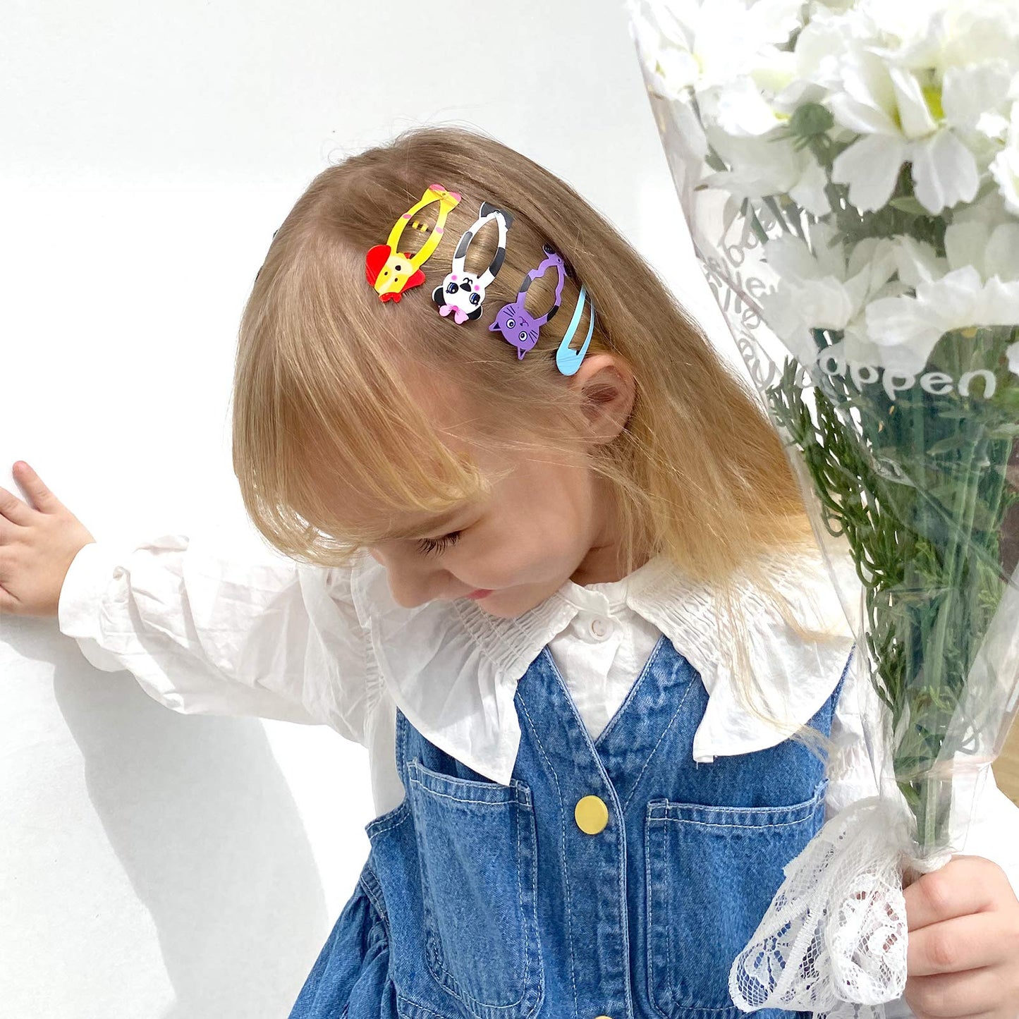 Girls Hair Clips Barrettes, Funtopia 80 Pcs Lovely Animal Fruit Printed Pattern Metal Snap Hair Clips Cartoon Design Hairpins for Kids Teens Pets Beauty & Personal Care Funtopia