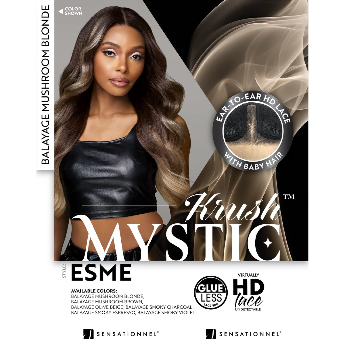 Sensationnel Shearmuse Mystic Krush LaceWig-Esme, BALAYAGEMUSHROOMBLONDE