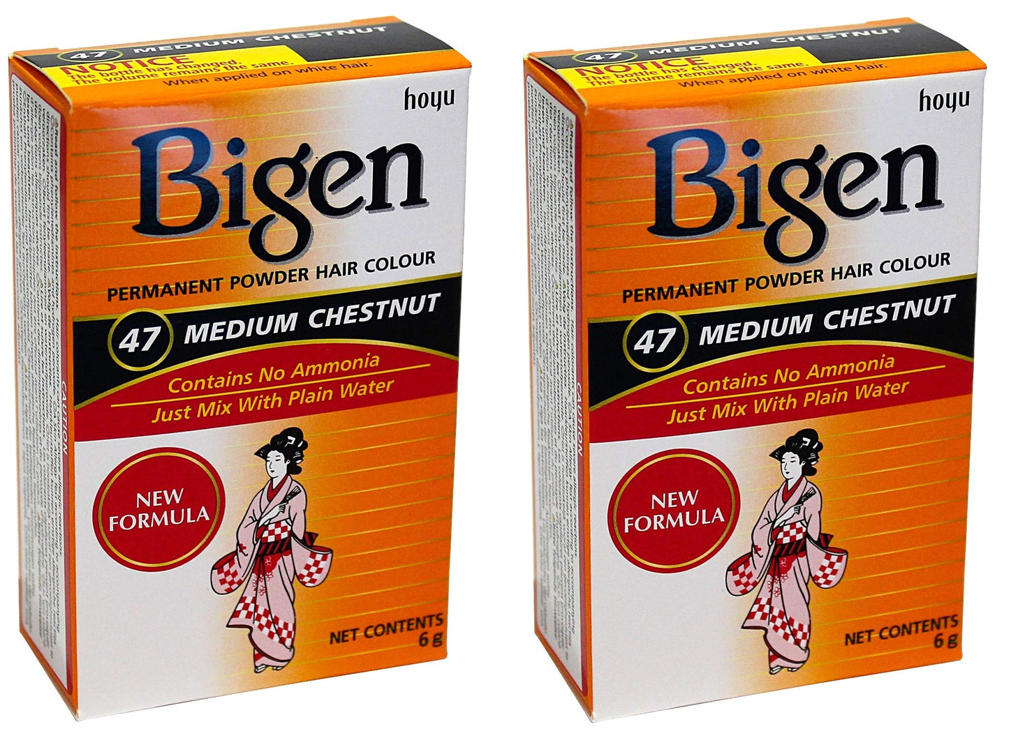 Bigen Powder Hair Color #47 Medium Chestnut 0.21oz (2 Pack) Beauty & Personal Care Bigen