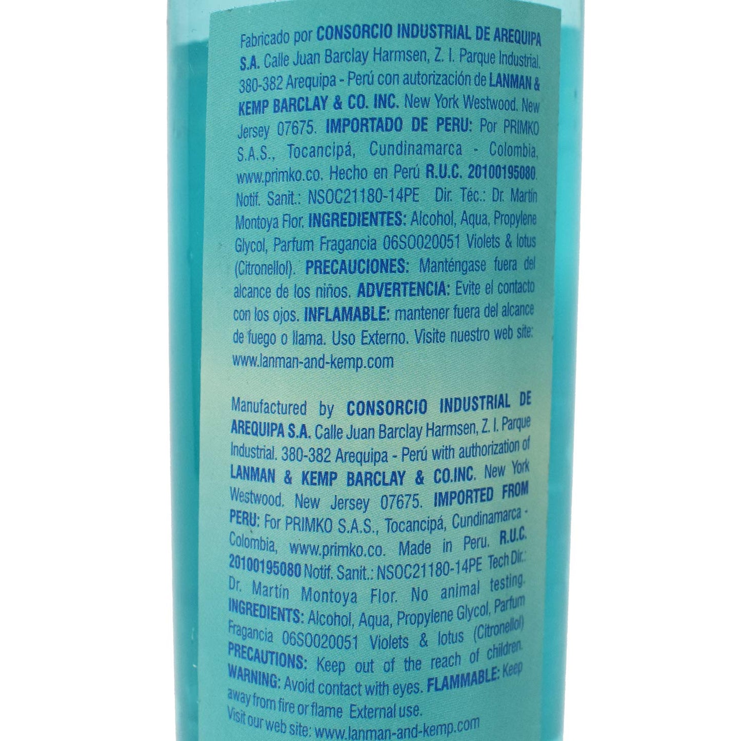 M & L Lotus 7 Violets Cologne 8 Fl Oz (Colonia de Lotto y Violetas) Beauty & Personal Care Murray & Lanman
