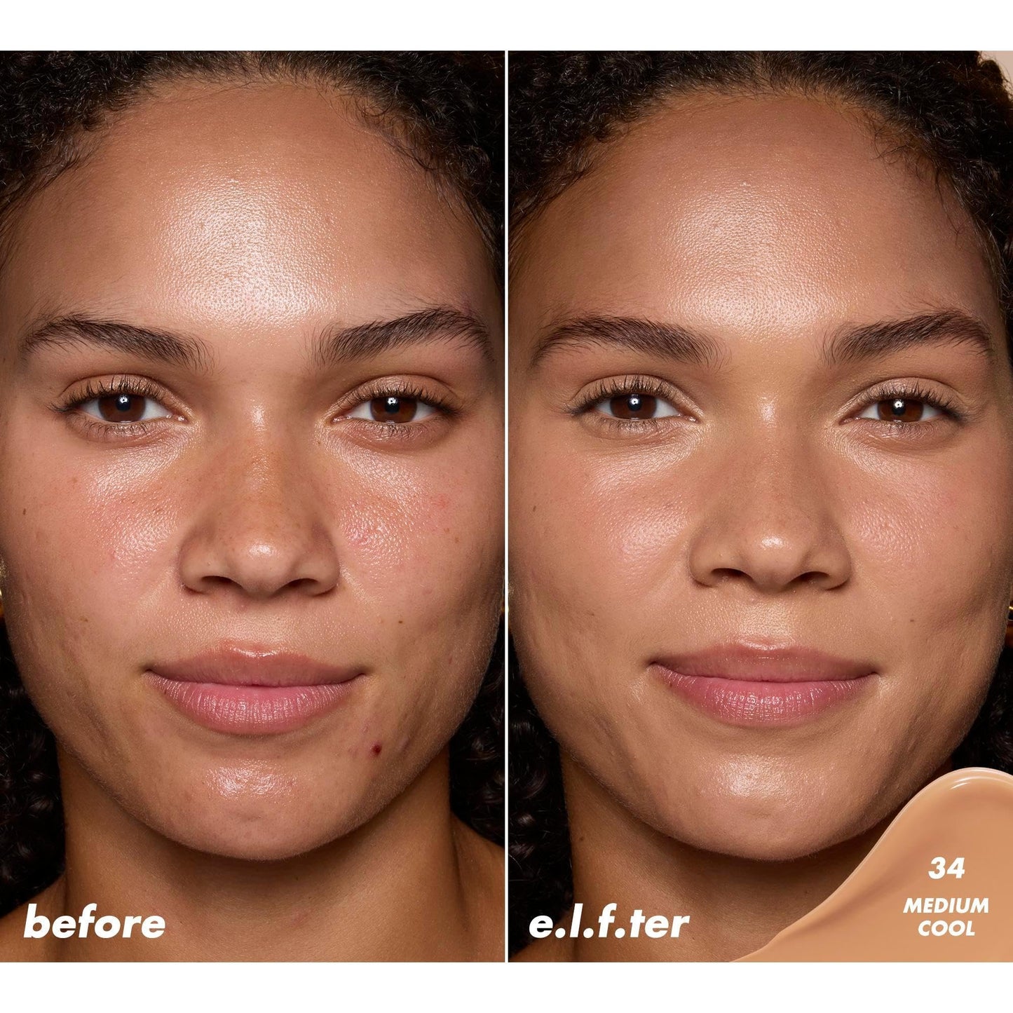 e.l.f. Soft Glam Satin Concealer, Medium Coverage For Blemishes & Under-Eye, Crease-Resistant, Long Lasting, Vegan & Cruelty-Free, 34 Medium Cool Beauty & Personal Care e.l.f.