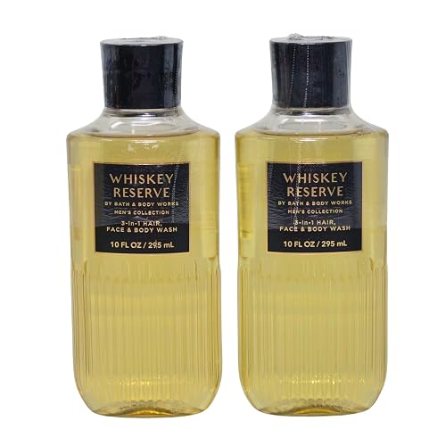 Bath & Body Works Shea + Vitamin E Shower Gel, Set of 2, 10oz Each (Whiskey Reserve) Beauty & Personal Care Bath & Body Works