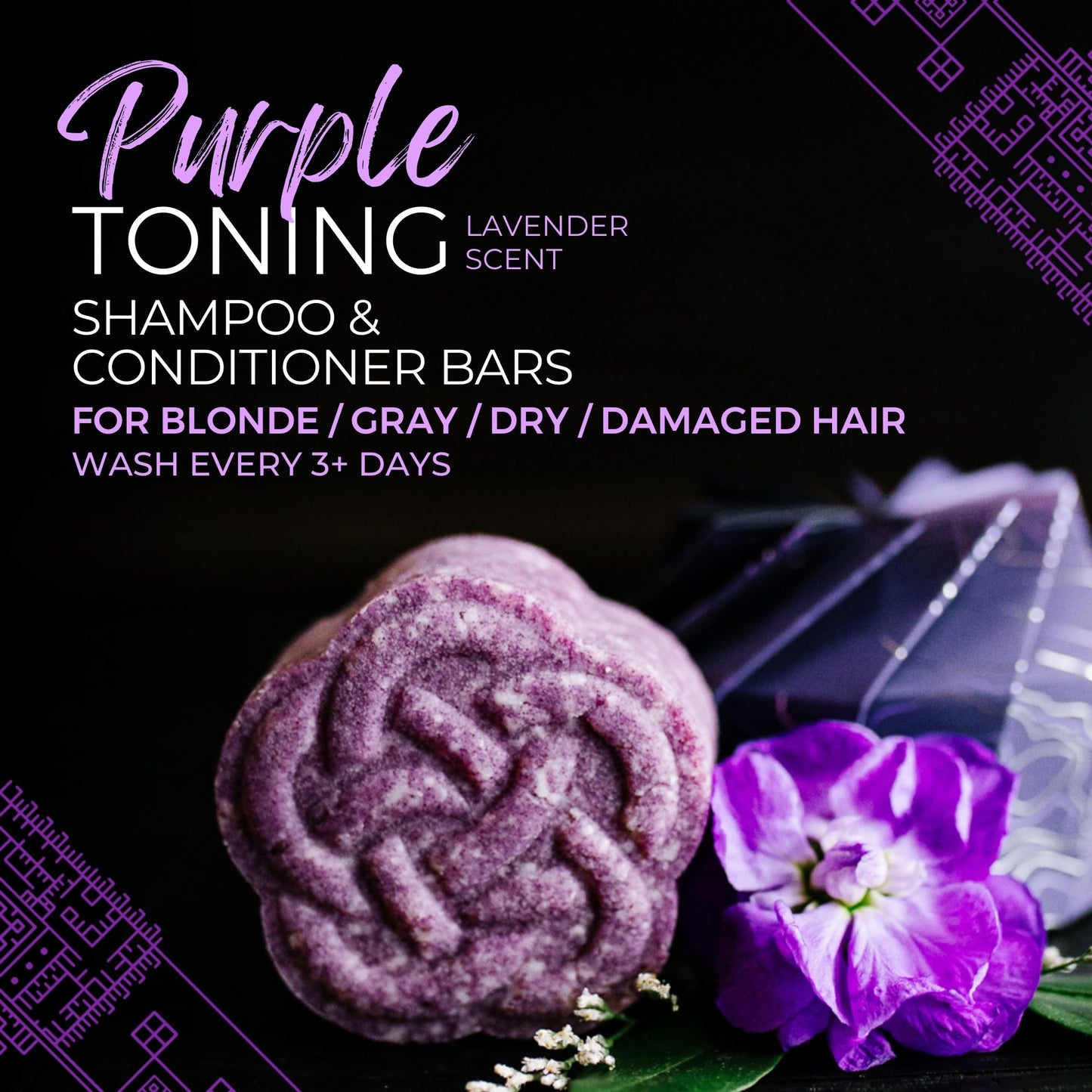 Viori Purple Shampoo Bar - Handcrafted with Longsheng Rice Water & Natural Ingredients - All Natural Shampoo Bar - Neutralizes Brassy Tones In Blonde Beauty & Personal Care Viori