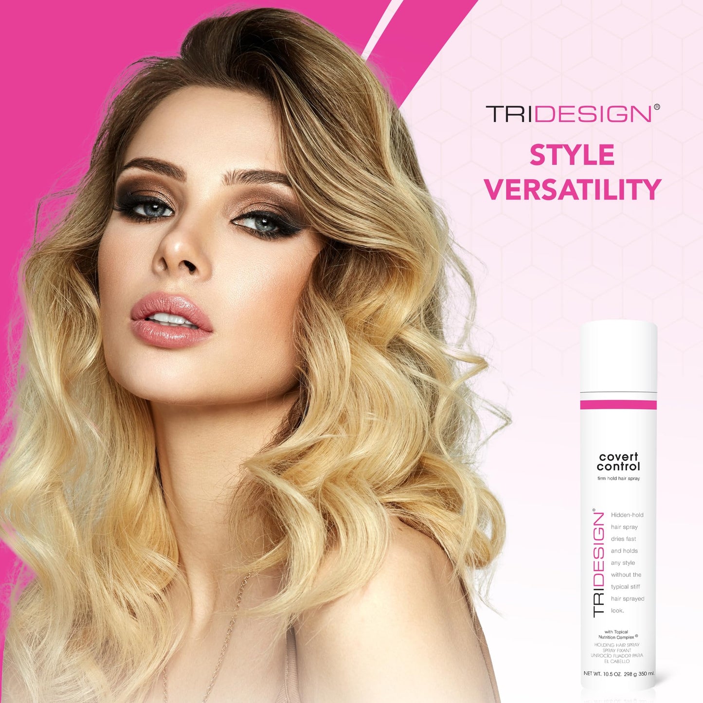 TRI Design Covert Control - Fast-Drying Hairspray for Women and Men, Strong Hold and Hair Setting, Provides Hidden Control, 10.5 Oz Beauty & Personal Care TRIDESIGN
