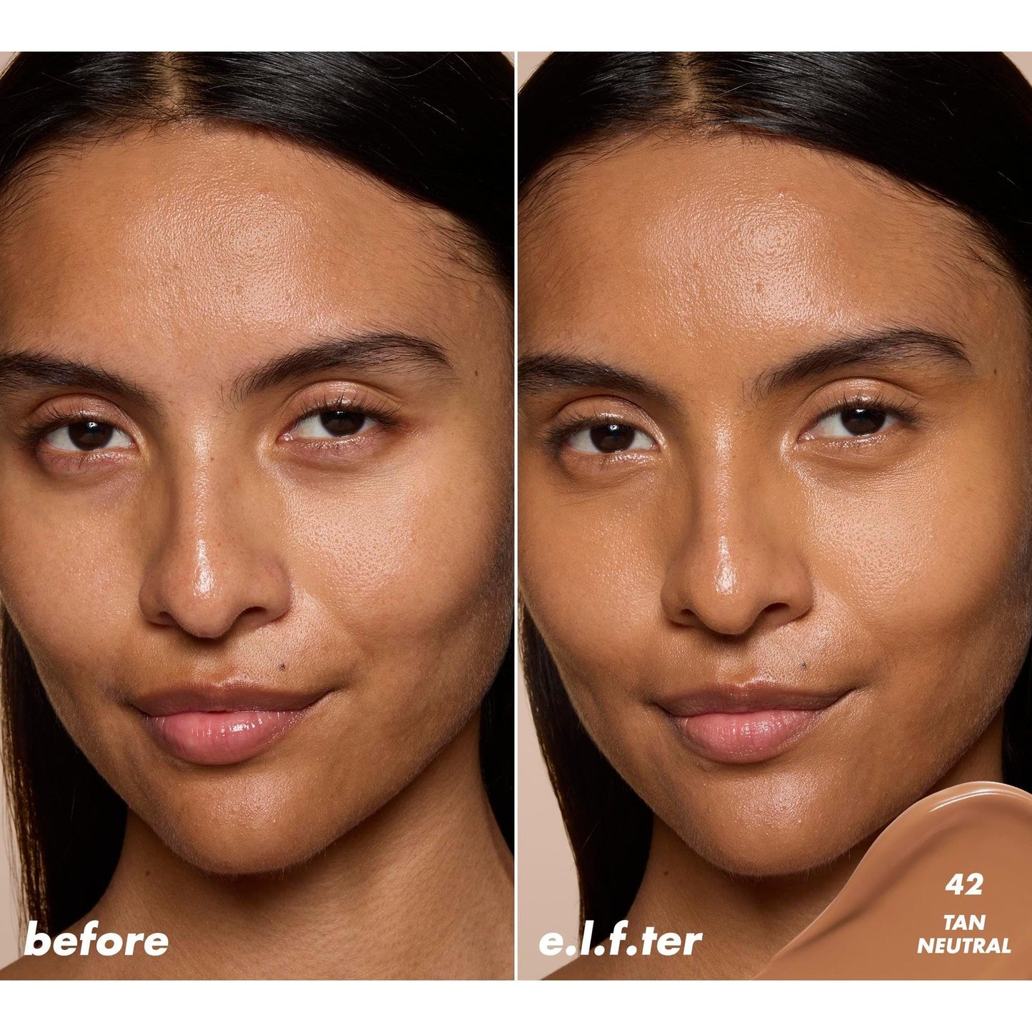 e.l.f. Soft Glam Satin Concealer, Medium Coverage For Blemishes & Under-Eye, Crease-Resistant, Long Lasting, Vegan & Cruelty-Free, 42 Tan Neutral Beauty & Personal Care e.l.f.