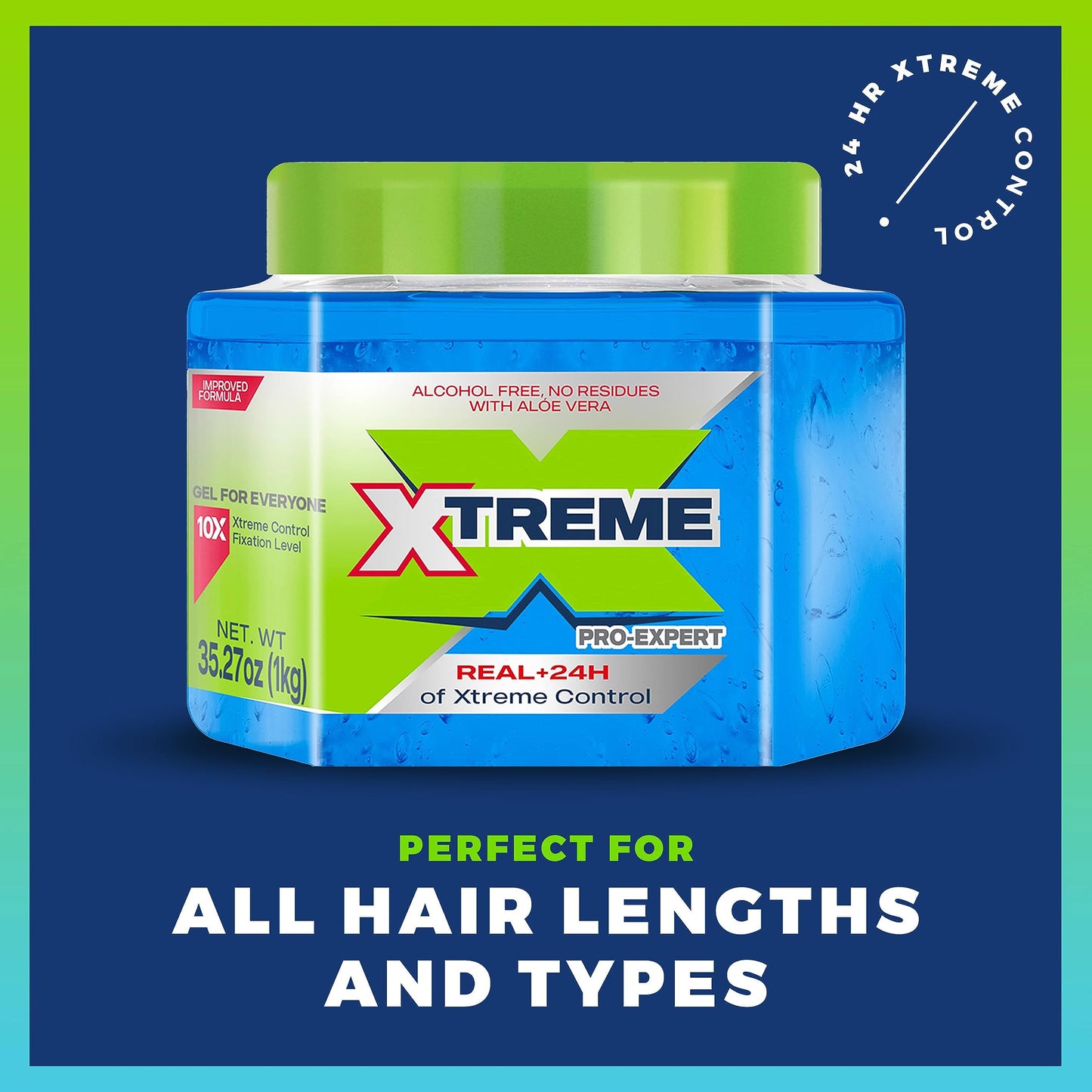 Xtreme Pro-Expert Blue Styling Hair Gel, 35.27 Oz, Pack of 2 Beauty & Personal Care Xtreme