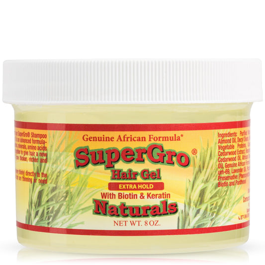 SuperGro Hair Gel with Extra Hold - For Braiding, Locking, Instant Edge Control, Twisting, Retwisting - Natural Grip Jam for Neat Shining - Braid, Loc Beauty & Personal Care Genuine African Formula