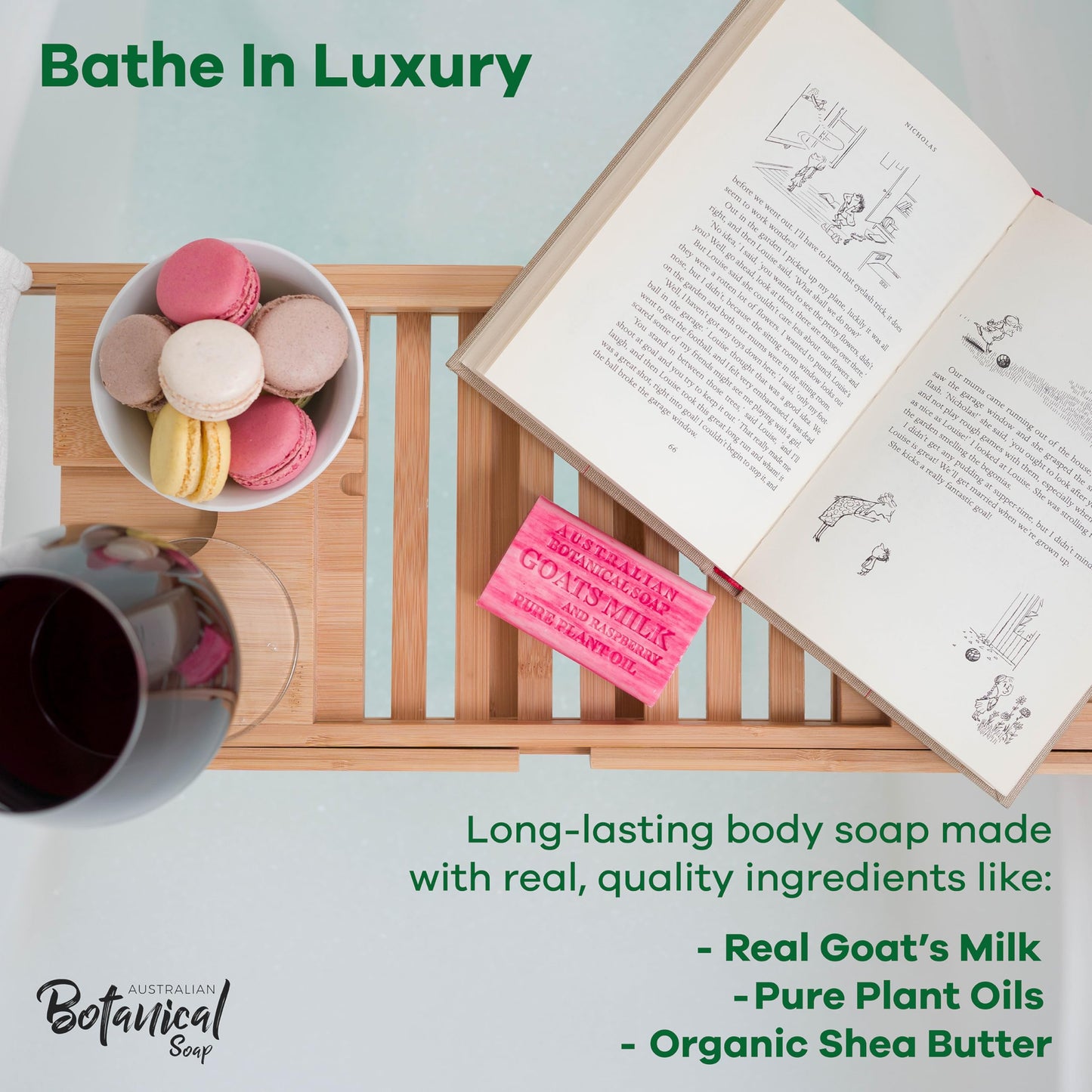 Australian Botanical Goats Milk Soap and Raspberry, 6.6 OZ, Triple Milled Bars made with a Natural Soap Base and Enriched with Organic African Shea Beauty & Personal Care Australian Botanical Soap