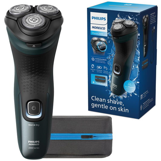 Philips Norelco Shaver 2600 Series, Wet and Dry Electric Shaver, Pop-up Trimmer, P-Cap, Travel Pouch, Dark Forest Green, Model X3052/91 Beauty and Personal Care Norelco