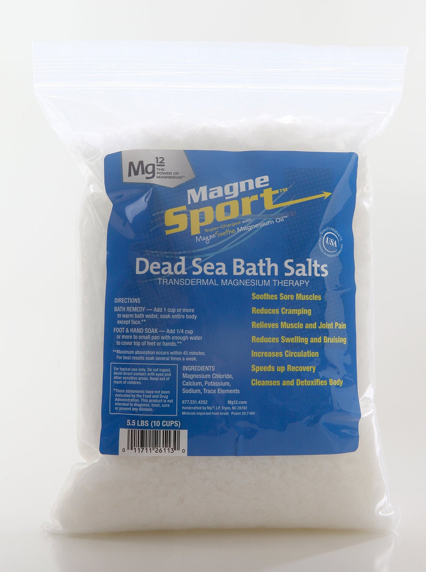 MagneSport Dead Sea Bath Salts Mg12 5.5 lb Powder Beauty and Personal Care Mega Cap