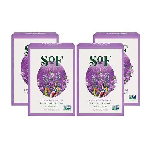 South Of France SoF Triple Milled Bar Soap - With Coconut Oil & Organic Shea Butter- Vegan & Non GMO- Free From Phthalates, Sulfates & Parabens Beauty & Personal Care South Of France