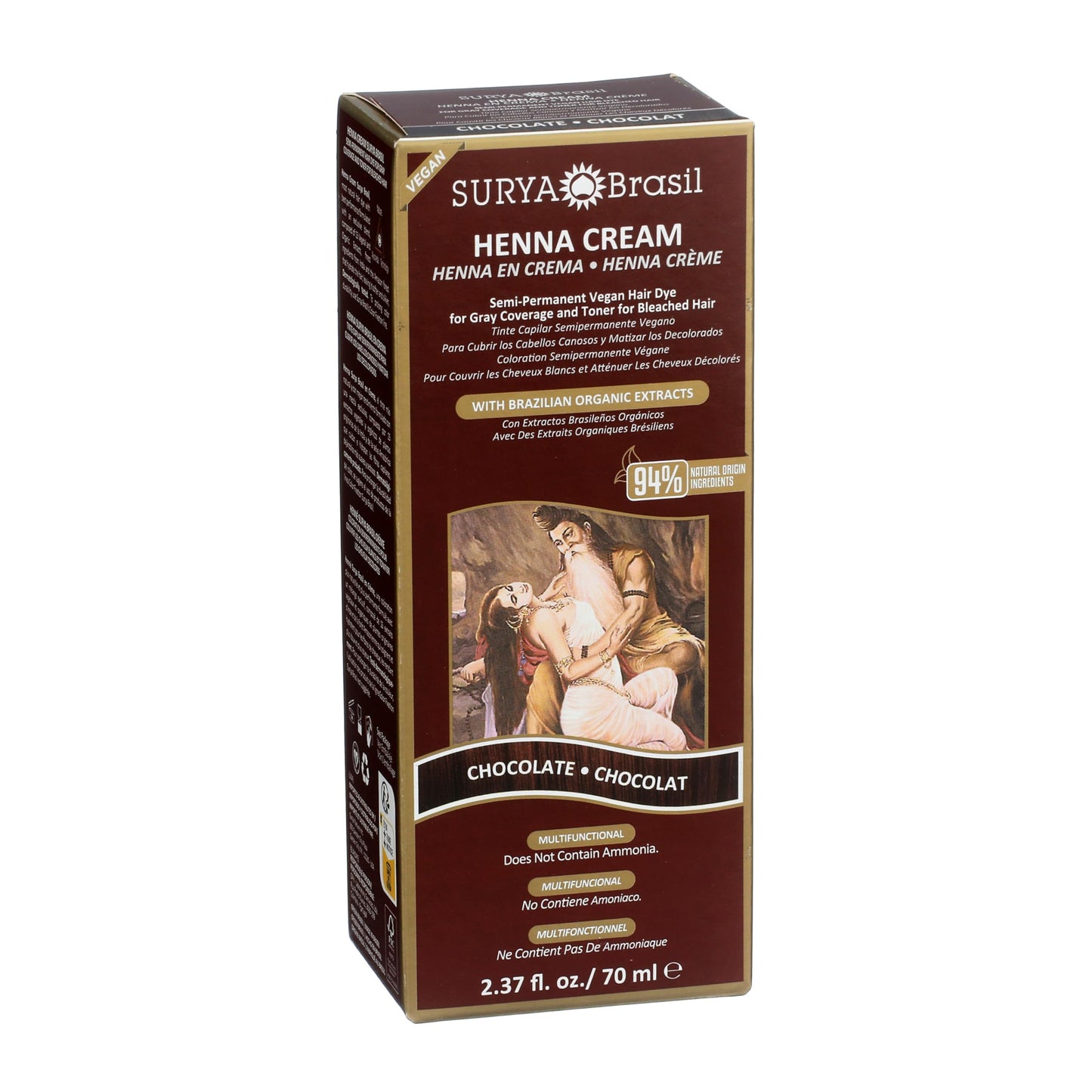 Surya Nature, Inc Henna Chocolate Cream - 2.31 oz Beauty & Personal Care Surya Brasil